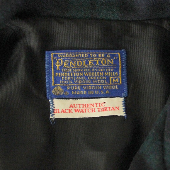 Pendleton Vintage Woolen Mills Virgin Wool Authentic Black Watch Tartan Blazer M - Picture 5 of 6